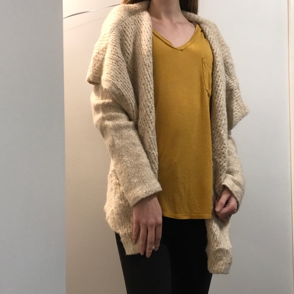 2 for $25 Loft draped cardigan alpaca/rabbit - Picture 1 of 4